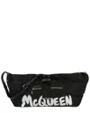 Alexander Mcqueen The Bundle Mini Nylon Crossbody In Black