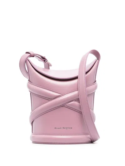 Alexander Mcqueen Alexander Mc Queen The Curve Leather Bucket Bag In Pink