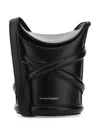 Alexander Mcqueen The Streamlined Leather Bucket Bag In Black