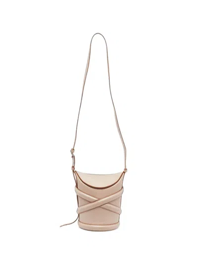 Pre-owned Alexander Mcqueen The Curve Bucket Bag In Pink
