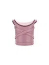 Alexander Mcqueen Dark Pink Leather The Curve Bucket Bag In Pink