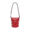 Alexander Mcqueen The Curve Bucket Shoulder Bag In Red