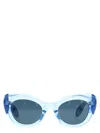 Alexander Mcqueen Light-blue Acetate The Curve Sunglasses In Light Blue