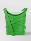 Alexander Mcqueen The Curve Embossed Cylindrical Shoulder Bag In Green