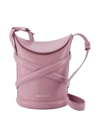 Alexander Mcqueen Alexander Mc Queen The Curve Leather Bucket Bag In Pink
