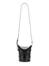 Alexander Mcqueen Black Leather The Curve Bucket Bag In Black