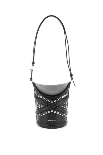 ALEXANDER MCQUEEN THE CURVE SMALL BUCKET BAG