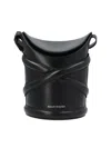 ALEXANDER MCQUEEN THE CURVE SMALL BUCKET BAG IN BLACK