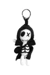 Alexander Mcqueen The Doll Sid Skeleton Charm Keyring In Black