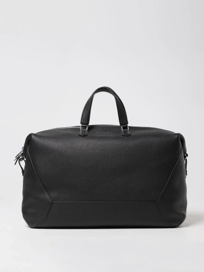 Alexander Mcqueen The Edge Leather Travel Bag In Black