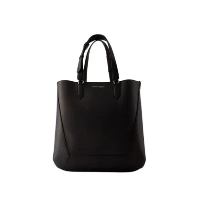 ALEXANDER MCQUEEN ALEXANDER MCQUEEN THE EDGE MEDIUM SHOPPER BAG - LEATHER - BLACK
