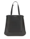 Alexander Mcqueen The Edge Medium Shopper Bag - Leather - Black In Black