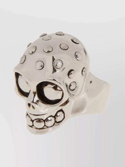 Alexander Mcqueen The Embellished Skull Band In Gold