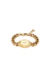 Alexander Mcqueen The Faceted Stone Chain Bracelet In Yellow