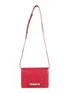 Alexander Mcqueen The Four Ring Foldover Top Shoulder Bag In Bordeaux
