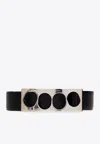 Alexander Mcqueen The Grip Buckled Belt In Calf Leather In Black
