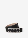 Alexander Mcqueen The Grip Buckled Belt In Calf Leather In Black