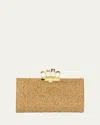 Alexander Mcqueen The Jewel Crystal Flat Pouch Clutch Bag In Gold