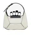 Alexander Mcqueen Leather Jewelled Top-handle Bag In White
