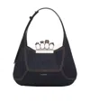 Alexander Mcqueen The Jewelled Denim Tote Bag In Blue