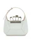 Alexander Mcqueen The Jewelled Hobo Mini Leather Shoulder Bag In White
