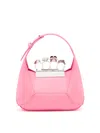 Alexander Mcqueen Alexander Mc Queen The Jewelled Hobo Mini Leather Shoulder Bag In Nude & Neutrals