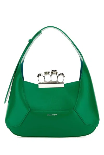 Alexander Mcqueen The Jewelled Shoulder Bag In Green