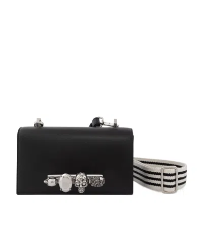 Alexander Mcqueen The Knuckle Leather Satchel In Black