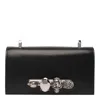 Alexander Mcqueen Black Leather The Knuckle Satchel Crossbody Bag In Black