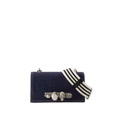 Alexander Mcqueen The Knuckle Satchel Crossbody -  - Leather - Blue