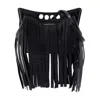 Alexander Mcqueen Stylish Mini Peak Fringed Crossbody Bag