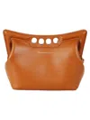 Alexander Mcqueen The Mini Peak Crossbody Bag In Caramel Tan