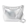Alexander Mcqueen The Mini Peak Purse In Silver
