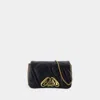 Alexander Mcqueen The Seal Mini Embellished Quilted Leather Shoulder Bag In Black