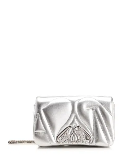 Alexander Mcqueen Alexander Mc Queen Seal Leather Shoulder Bag In Light Silver
