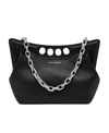 Alexander Mcqueen The Peak Cutout Leather Shoulder Bag In Black