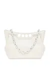 Alexander Mcqueen The Peak Curved Mini Bag In Neutrals