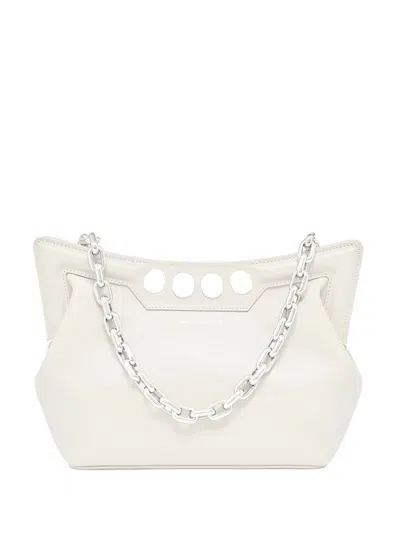 Alexander Mcqueen The Peak Curved Mini Bag In Neutrals