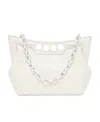 Alexander Mcqueen The Peak Curved Mini Bag In White