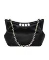 Alexander Mcqueen The Peak Cutout Leather Shoulder Bag In Black