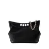 Alexander Mcqueen The Peak Cutout Leather Shoulder Bag In Black