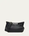 Alexander Mcqueen The Peak Cutout Leather Shoulder Bag In Black