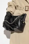 Alexander Mcqueen Leather The Peak Shoulder Bag With Chain In Black