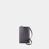 Alexander Mcqueen Mini Phone Holder Crossbody For Men In Black