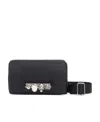 Alexander Mcqueen The Puffy Embellished Padded Belt Bag In Black