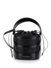 Alexander Mcqueen Black Leather The Rise Bucket Bag In Black