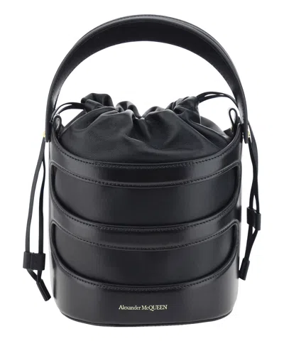 Alexander Mcqueen The Rise Bucket Bag In Black