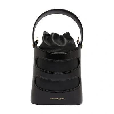 Alexander Mcqueen The Rise Mini Bucket Bag In Black