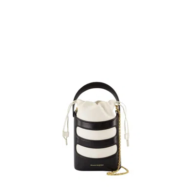 ALEXANDER MCQUEEN ALEXANDER MCQUEEN THE RISE MINI CROSSBODY - LEATHER - BLACK