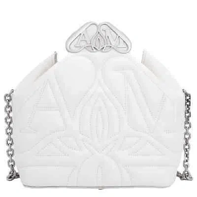 Pre-owned Alexander Mcqueen The Seal Box Crossbody Bag 762503 1ble2 9210 In Soft Ivory